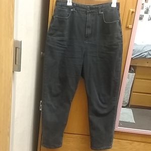 American Eagle Curvy Short Black Mom Jeans